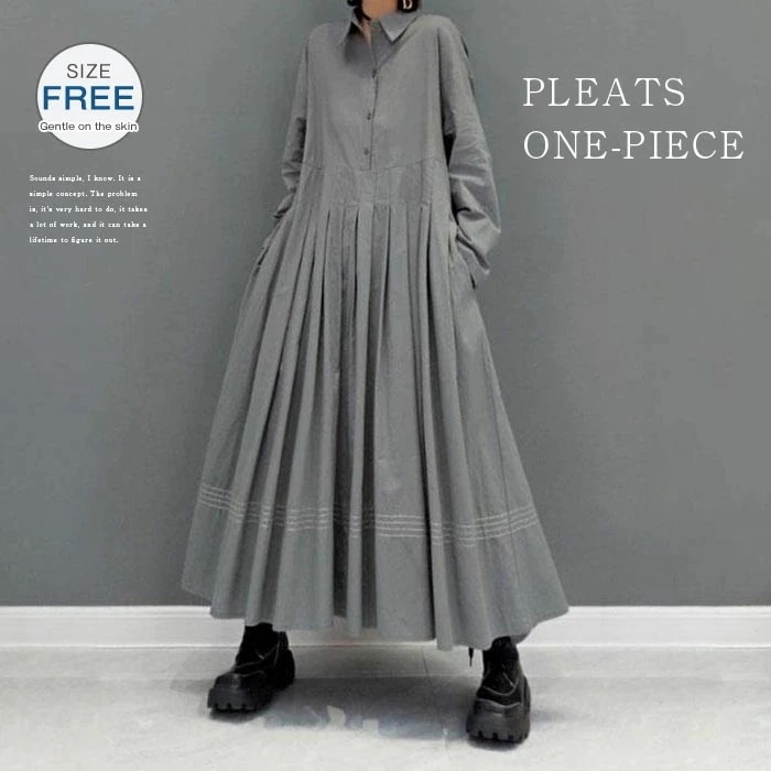 【20点セット】無料シャツワンピース 長袖 ロング レディース 長袖 プリーツワンピース シャツワンピ ロングワンピース マキシワンピース 無地 ゆったり 体型カバー シャツ ワンピース ロング マキ 60,635円