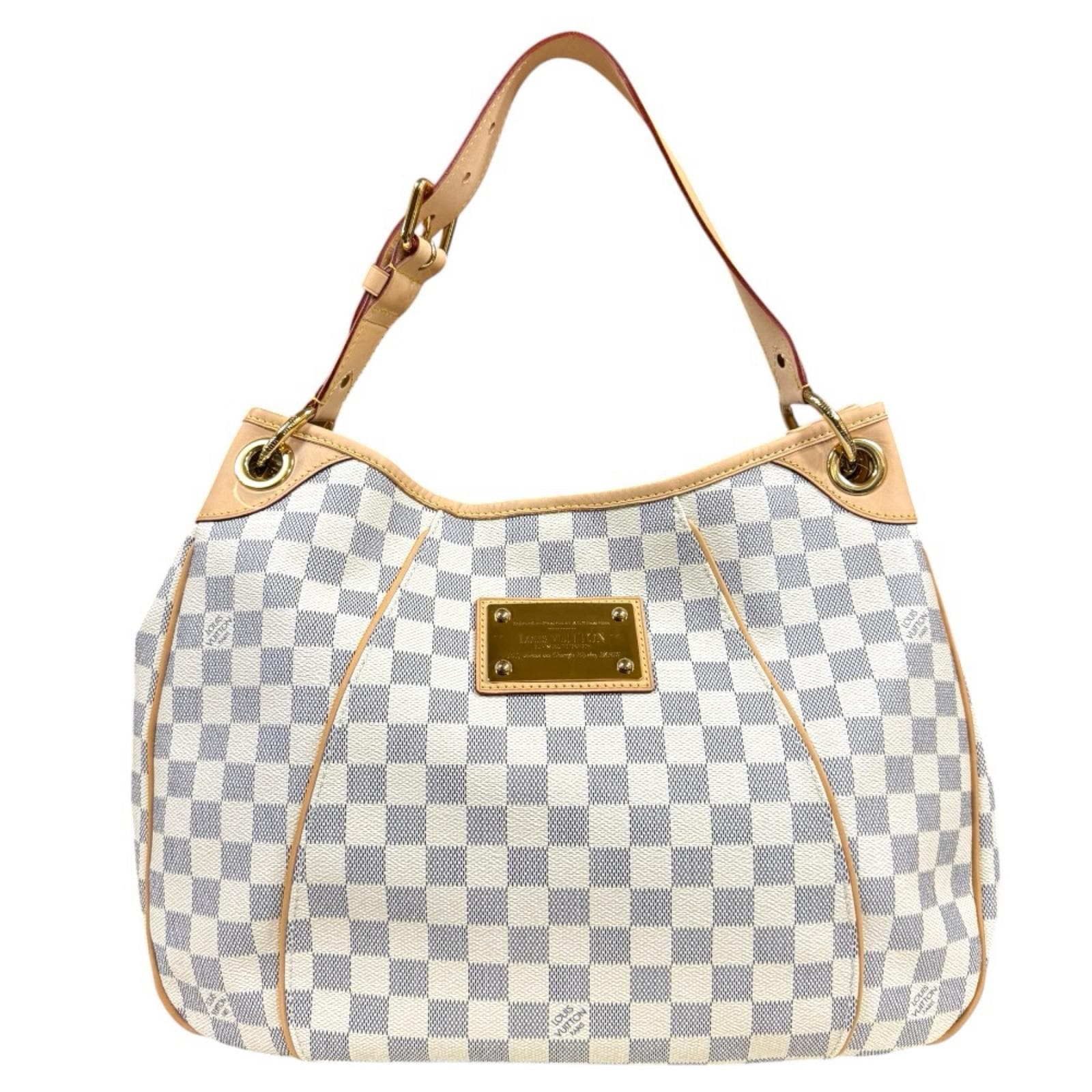 ルイヴィトン ガリエラPM ダミエアズール ショルダーバッグ ダミエアズールキャンバス N55215 ホワイト LOUIS VUITTON 中古