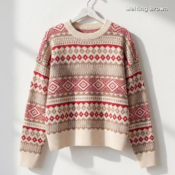 女性長袖ニットセーターMJ26