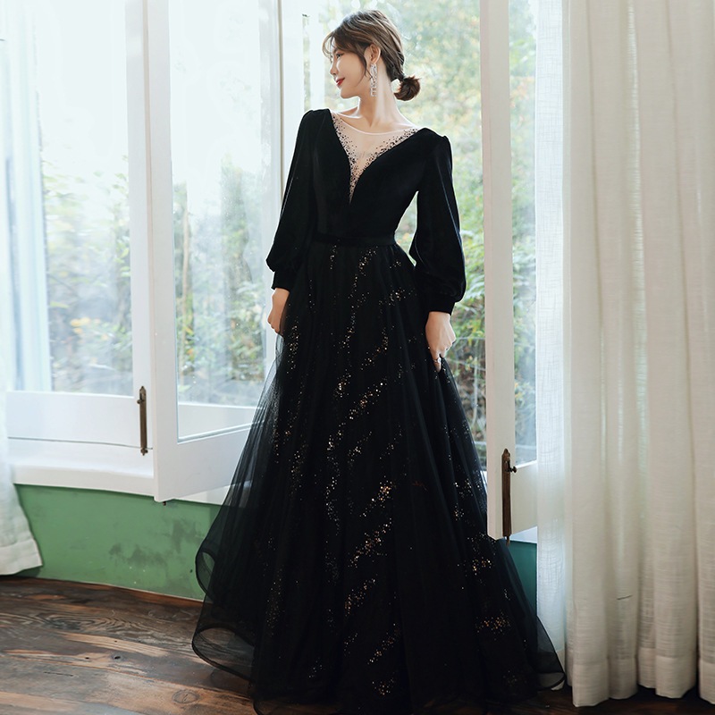 2023新作 気質 花嫁ロングドレス結婚式ワンピース発表会 ドレスドレス ウェディングドレス成人式 ドレス同窓会 -895
