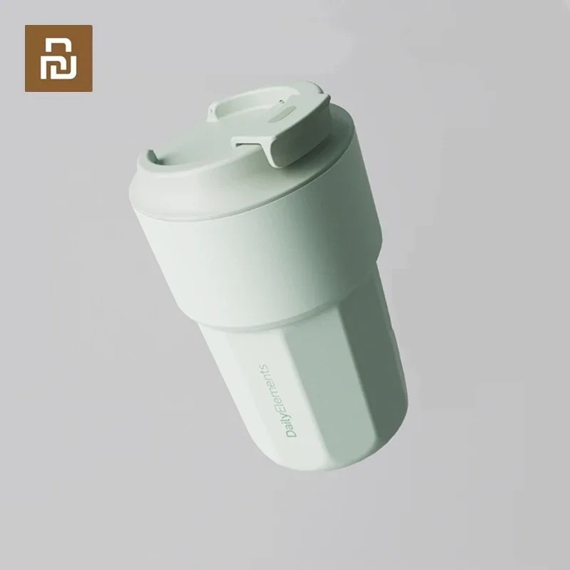 納期21日:Youpin毎日の要素ポータブルウォーターカップコーヒーカップ316ステンレス鋼安全シール420mlコールドストレージサーモカップマウススナップ新しい