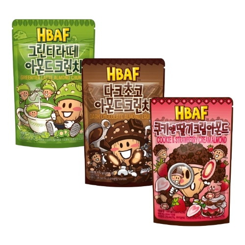 Qoo10] HBAF 新製品お試し3袋セット（ダークチョコ/グ