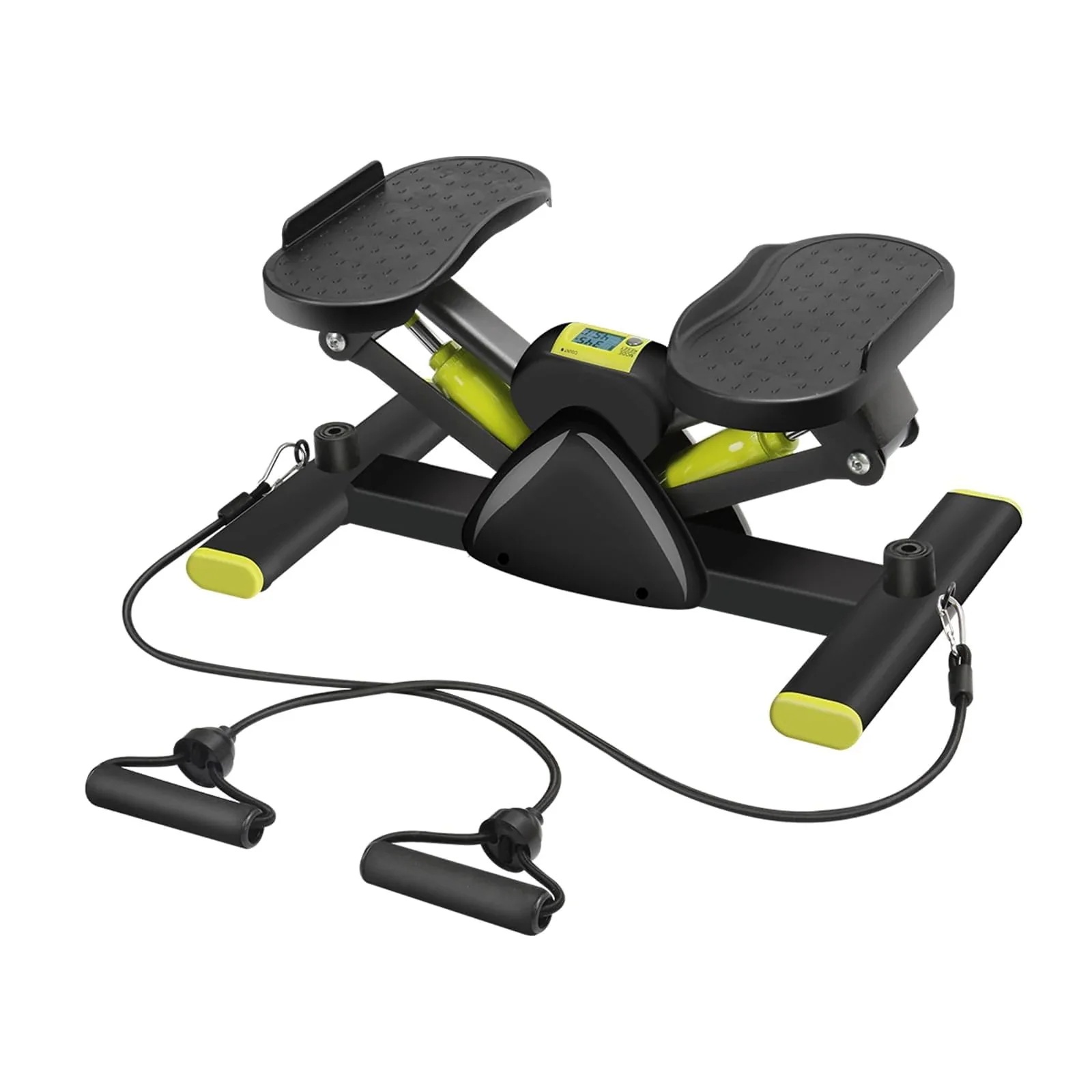 【限时特价】ステッパー サイドステッパー 健康ステッパー 静音 耐荷重 150kg ダイエット フィットネス 足踏み健康器具 有酸素運動 エクササイズバンドモニター付き (みどりいろ