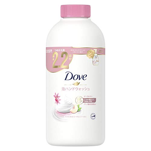 Dove(ダヴ) ハンドソープ 泡 ハンドウォッシュ 泡タイプ ピーチ&リリー 詰め替え用 430ml