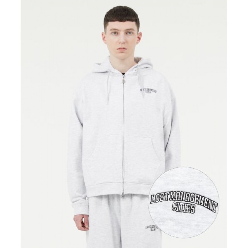 LMC アーチファンジップアップパーカーライトヘザーグレー