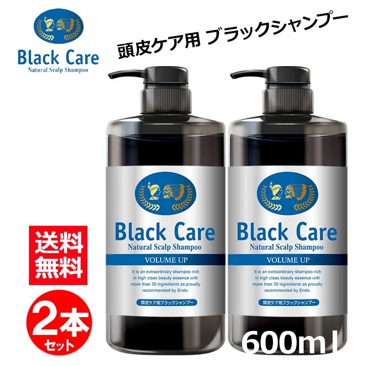 ブラックケアシャンプー　２本 ブラックケアシャンプー 600ml 2本 ブラックケアシャンプー