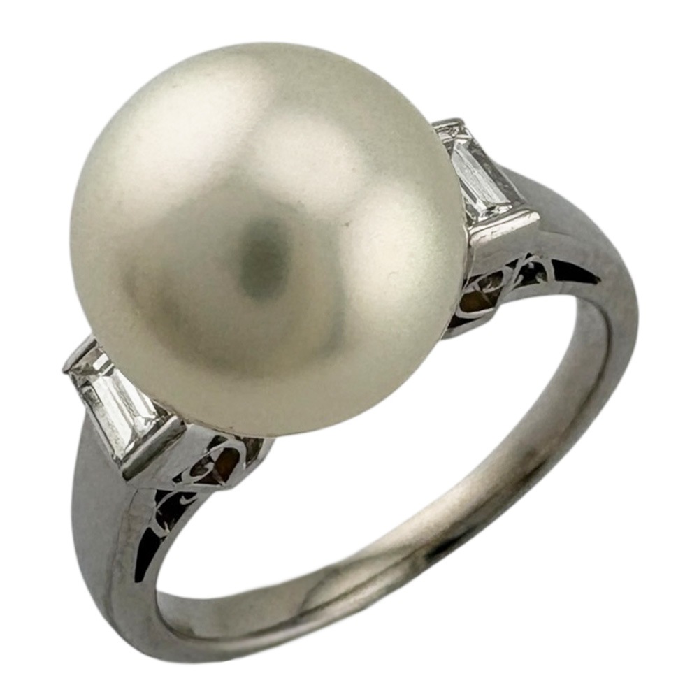 ミキモト リング 指輪 12.5号 Pt900プラチナ パール MIKIMOTO 中古 美品