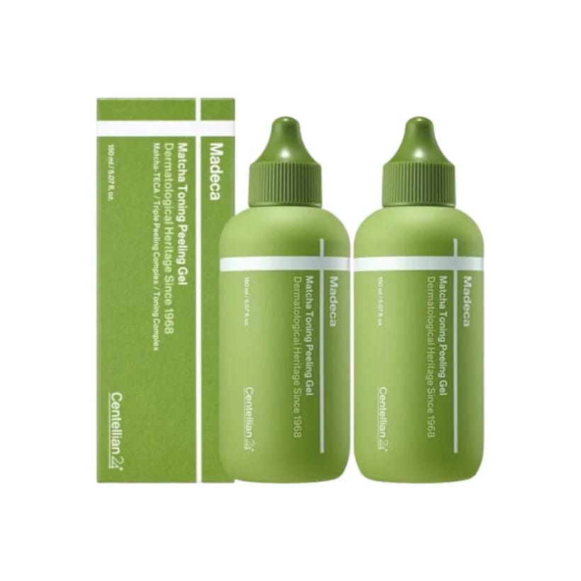 (1+1)抹茶トーニングピーリングジェル150ml (+マデカリアルグリーンポアマスク2枚+デュアル毛穴ブラシ贈呈）