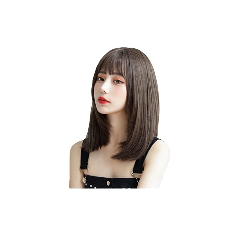ウィッグ セミロング フルウィッグ 小顔 ミディアム ナチュラル 耐熱 可愛い 原宿 かつら レディー ネット付き