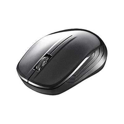 他サイト： バッファロー BUFFALO 無線(2.4GHz)BlueLEDマウス3ボタン ブラック BSMBW105BKの商品画像