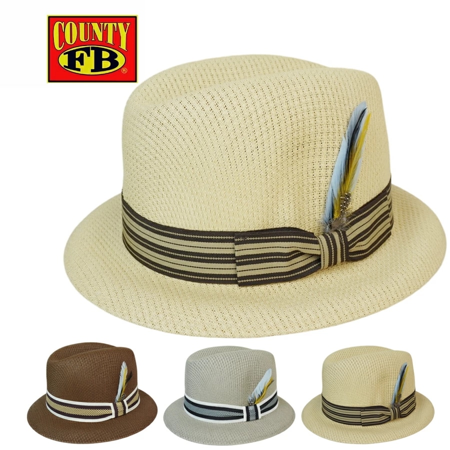 FB COUNTY エフビーカウンティーダービーハット クラシックバンドDerby Hat Classic BandNATURAL GREY BROWN ナチュラル グ 5,842円