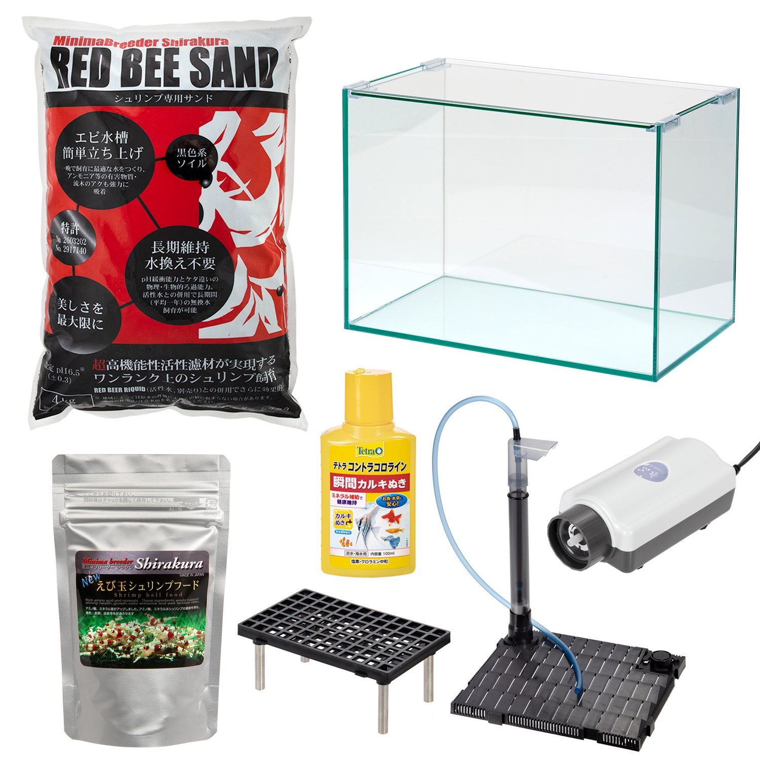 シラクラ完全監修　ビーシュリンプセット　小型水槽　ガラス水槽　お一人様１点限り　ＣＲＣ10―11―01―30―00
