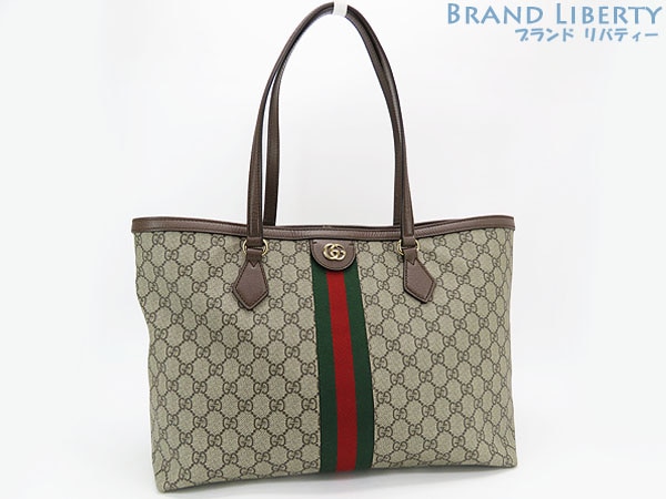 ほぼ新品グッチオフィディアラージトートバッグGGスプリームシェリーラインショルダートートバッグハンドバッグ631685