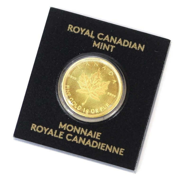【新品】純金 K24 メイプル金貨 2025年 1ｇ メイプルリーフ金貨 メープルリーフ金貨(69700)