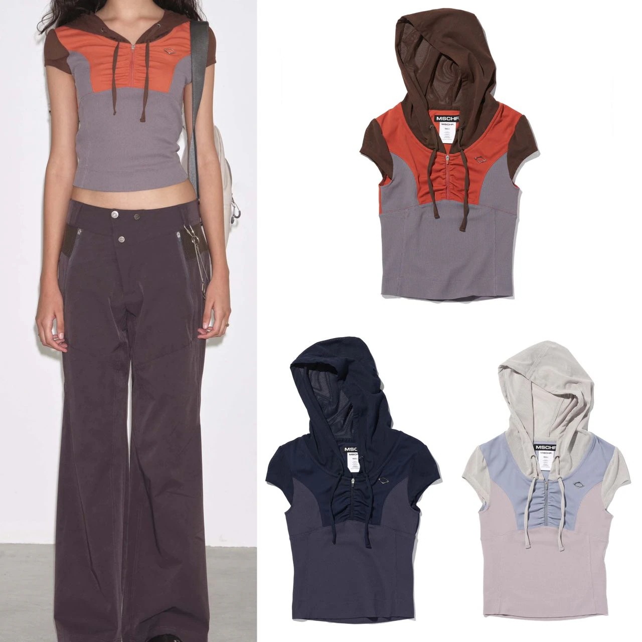 HOODED TRACK HALF ZIP-UP