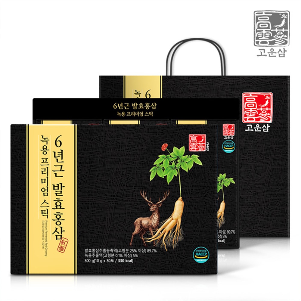 コウンサム6年根発酵紅参緑用プレミアムスティック10mlx30包 1+1