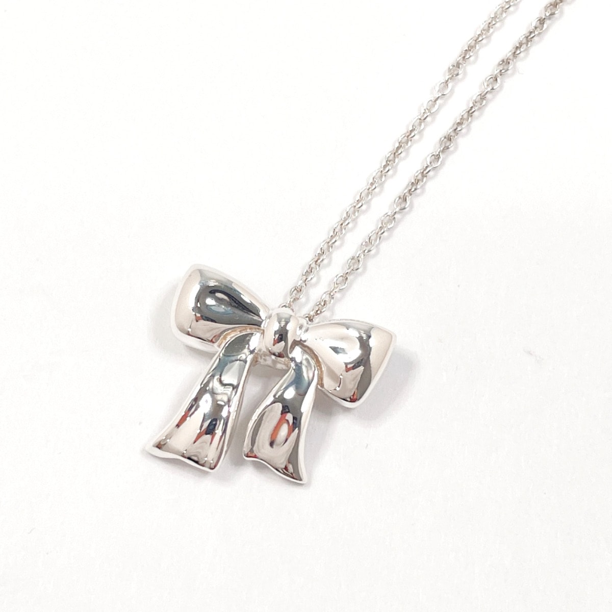 リボン ネックレス シルバー シルバー925 レディース