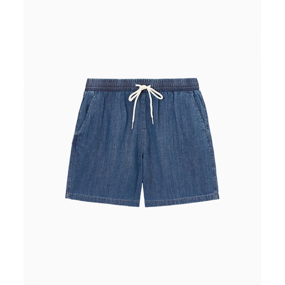 TOMMY JEANS デニムリネンバンディングショーツ T32F1NEQ02TWL11A5