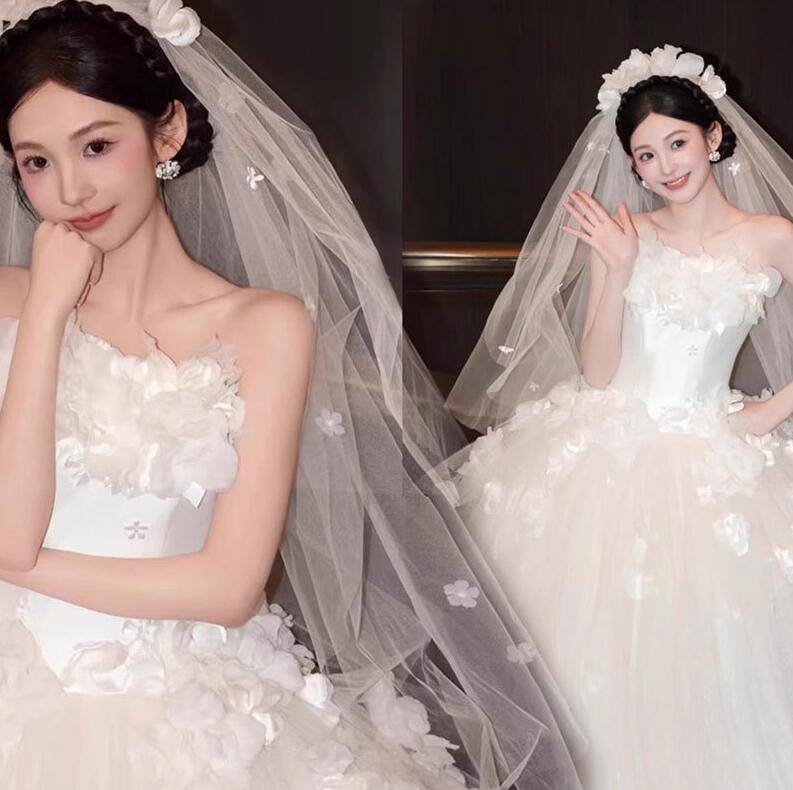 新品大人気花嫁ドレス 高級感 カラードレス お姫様 ウェディングドレス 可愛い 前撮りドレス 後撮り ワンピース きれいめ 結婚式ドレス ロング丈ワンピース 撮影 フォトウェディング 撮影 二次会ド