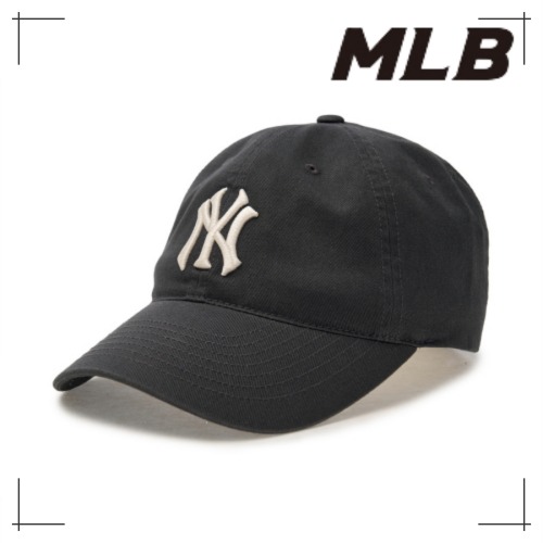 MLB公式正規品 キャップ D Fit Unstruck Ball Cap NY (Charcoal Grey)