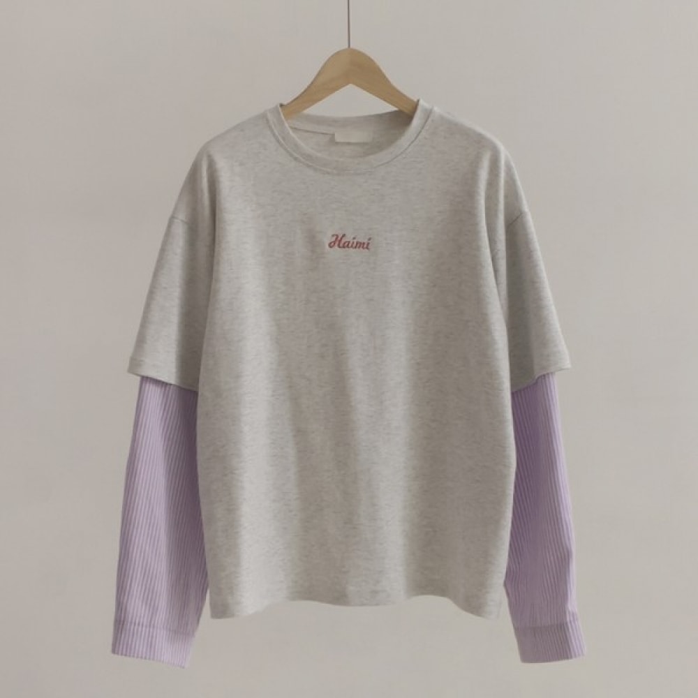 [Elysia] オタクレタリング半袖レイヤードTシャツ