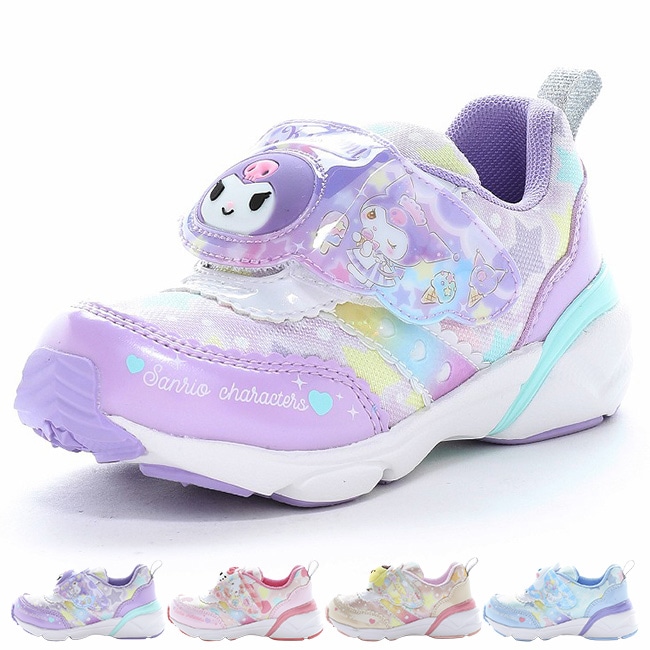 ムーンスター サンリオ スニーカー キッズ 女の子 光る靴 可愛い 2E 軽量 マジッククロミ ハローキティ シナモロール ポムポムプリン SA C040LE