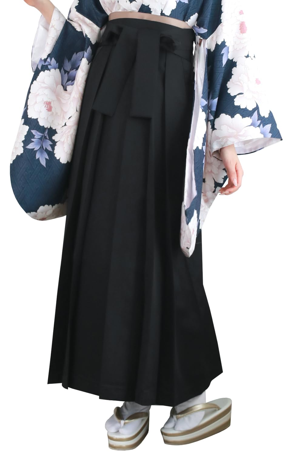 [キョウエツ] 袴 無地 単品 レディース 漆黒(ブラック) LL
