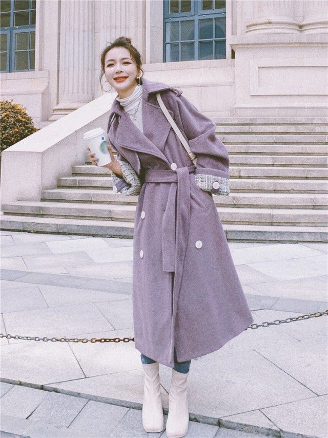 ロングコート アウター レディース 冬 秋 トレンチコート ロング ゆったり オーバーサイズ ビッグシルエット 大きいサイズ チェック ウエストベルト 秋冬 通勤 黒