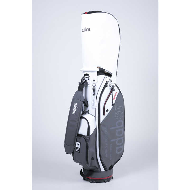 アダバット　ゴルフ用品 adabat キャディバッグ ［47インチ / 4分割 / 2.9ｋｇ］ ホワイト/グレー　ABC438WG