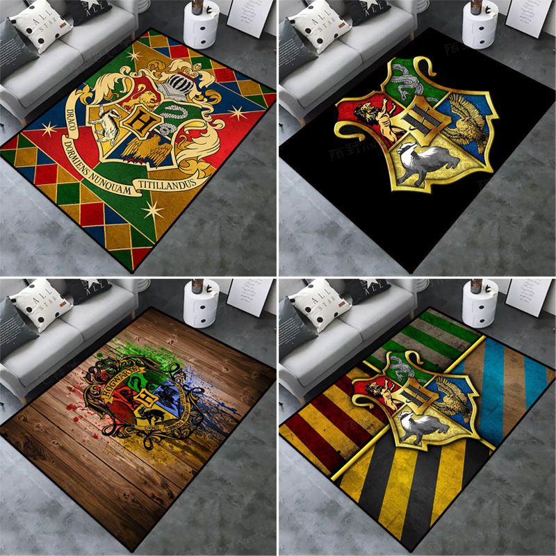 ハリーポッターカーペット世界地図レトロリビングソファベッドベッドサイドマット滑り止め