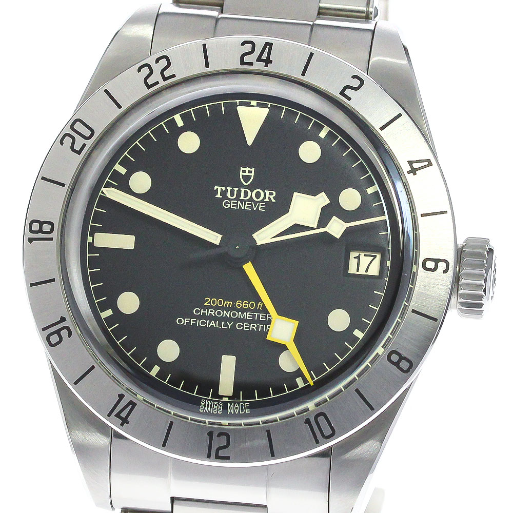 チュードル TUDOR 79470 ブラックベイ プロ GMT デイト 自動巻き メンズ 美品 箱保証書付き_771748【中古】