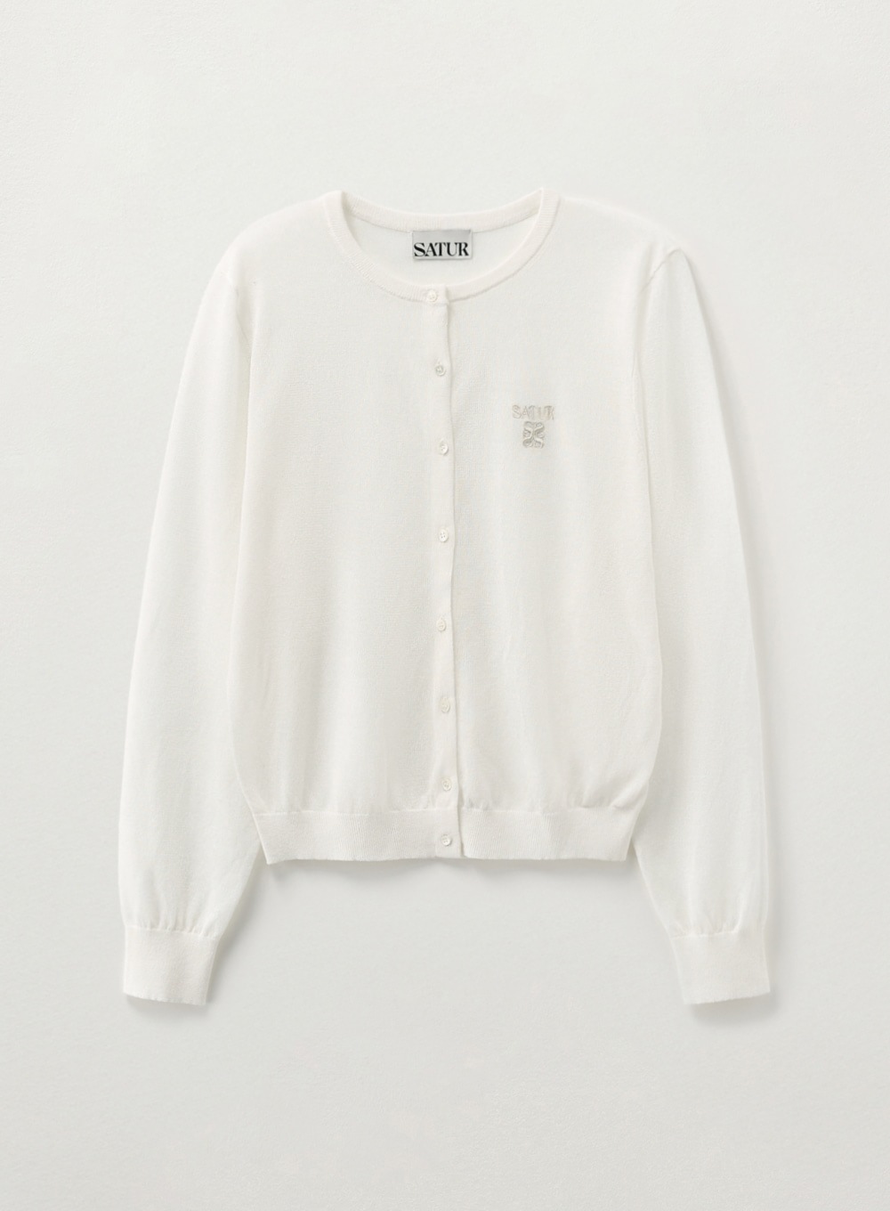 【SATUR】 (W) SHEER LINEN LONG SLEEVE CARDIGAN : CREAM 13,067円