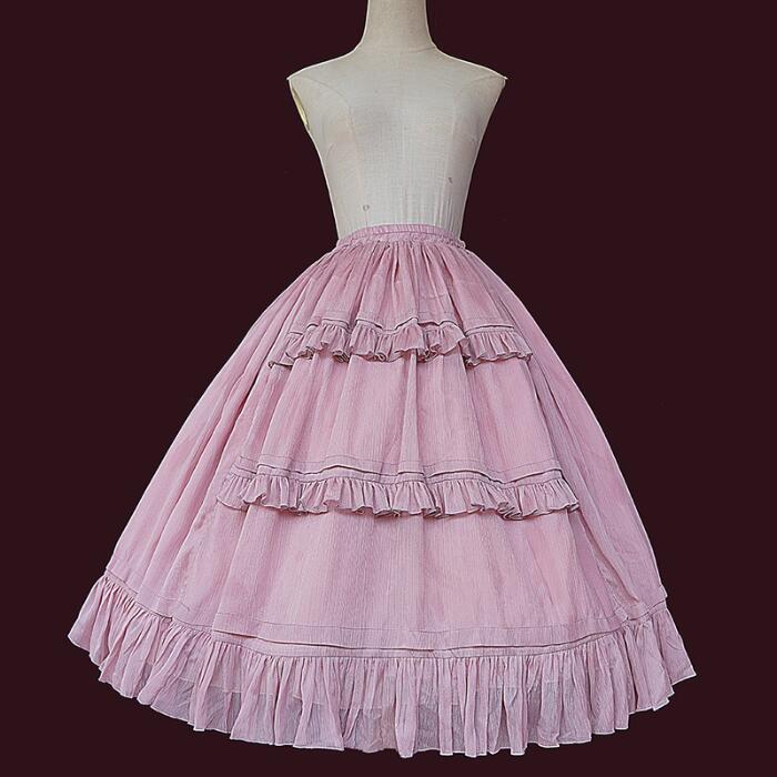 【急速出荷】ロリータ ペチコート スカート ロリィタ 69cm ロング丈 着回し 重ね着 インナー 選べる4色 クラロリ ロココ ペチスカート ゴスロリ フェミニン 衣装 インナースカート ロングスカ