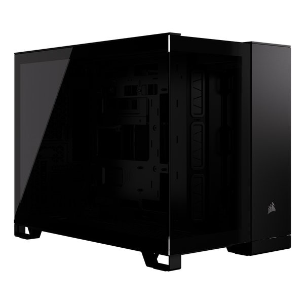 2500X Tempered Glass Black ピラーレス デュアルチャンバー ブラック CC-9011265-WW