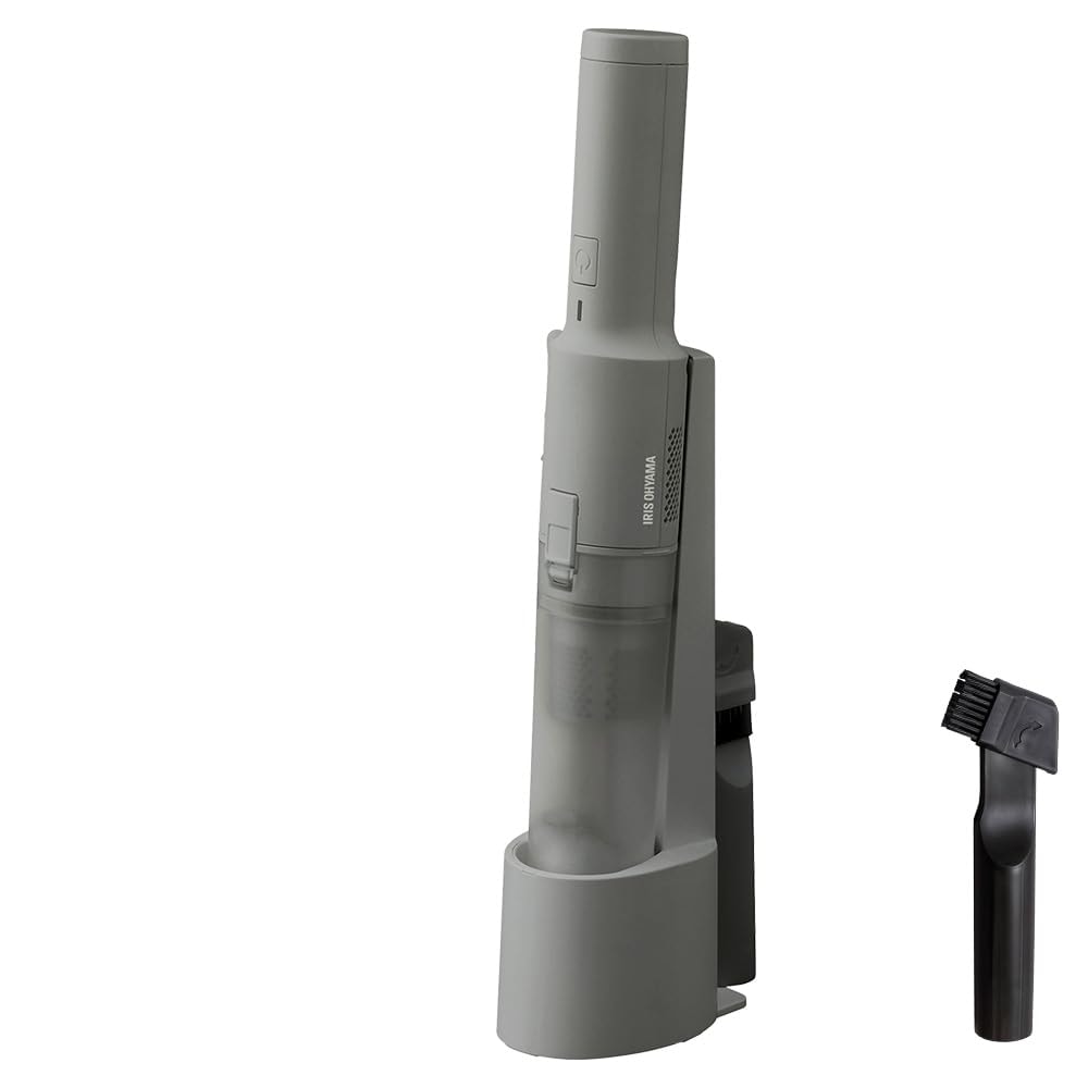 【Amazon.co.jp限定】アイリスオーヤマ 掃除機 コードレス ハンディ ハンディクリーナー 充電スタンド付き 吸引力強化 コンパクト 車用 軽量 500g 静音 AZ-HCD-21 ダークグレ