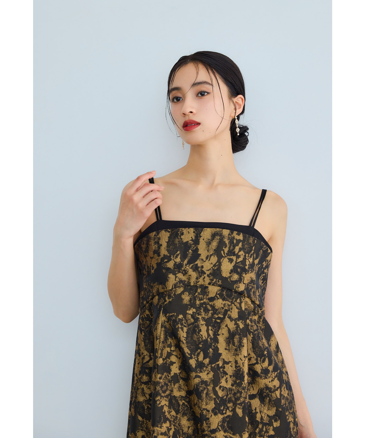 ジャガードジッパードレス パーティードレス 結婚式 ノースリーブ マーメイドスカート 他と被らない お呼ばれ パーティー 二次会 披露宴 謝恩会 成人式 同窓会 卒業式 デート ディナー デイリー