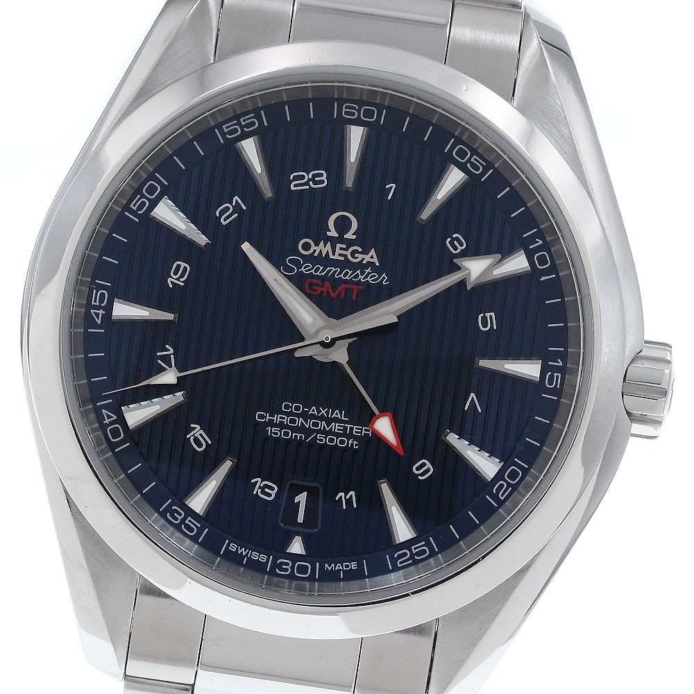 オメガ OMEGA 231.10.43.22.03.001 シーマスター アクアテラ GMT コーアクシャル 自動巻き メンズ 良品 _935827【中古】