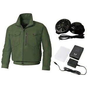 SUN－S 空調風神服セット（ウエアバッテリーファン）グリーンL KU95100 12,161円