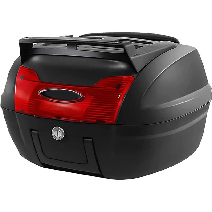 テールトランクラゲッジボックスユニバーサルモーターサイクルツーリングボックス2つのヘルメットを収納リアリフレクター付き夜間の安全性ヘル