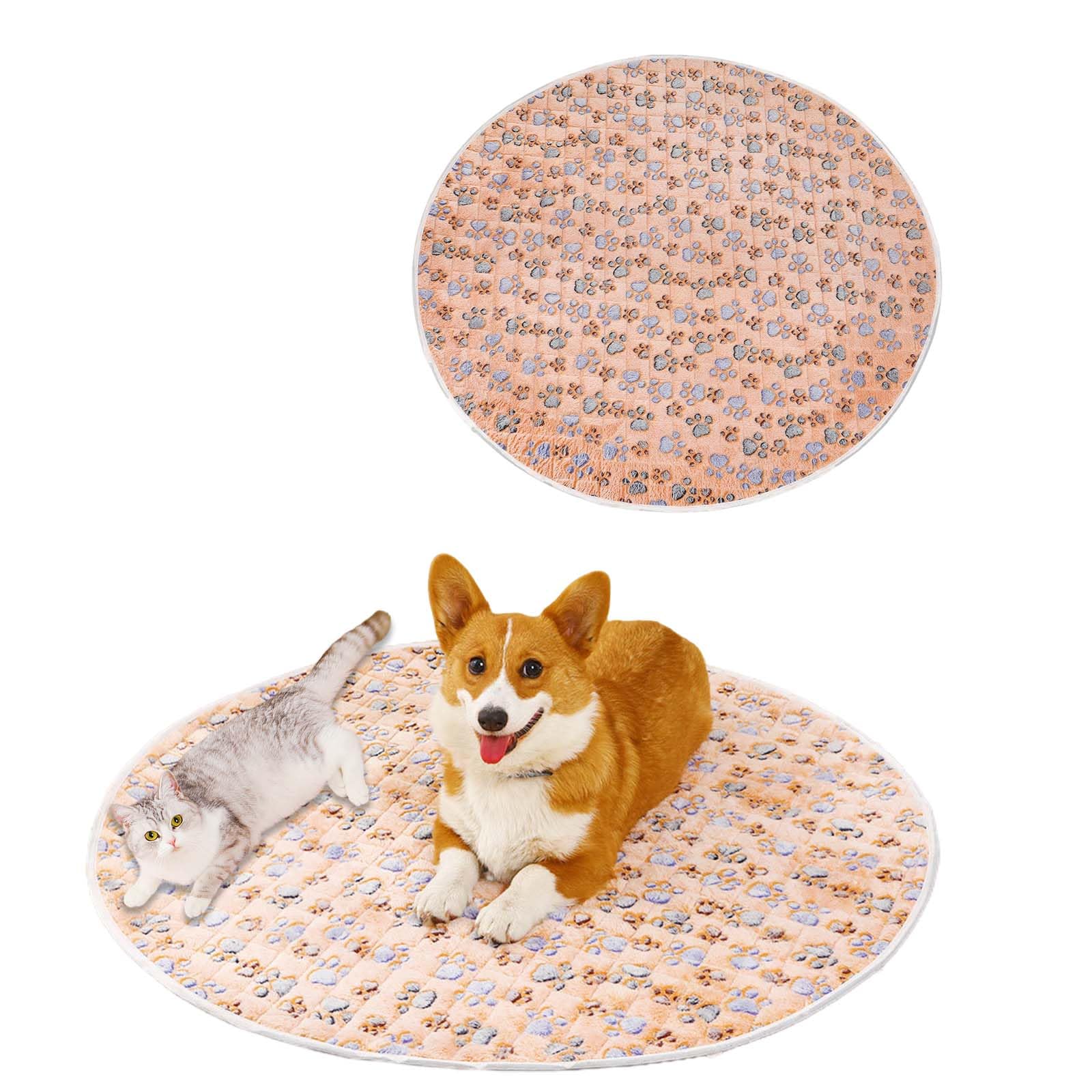 ペットシーツ 洗える 厚型 防水 犬猫共用 滑り止め付き消臭 速乾 おしっこマット 介護用 丸形 クール素材 ベッドマット 繰り返し使用可能 トイレトレーニング ソファ保護 ひんやり ホワイト 70