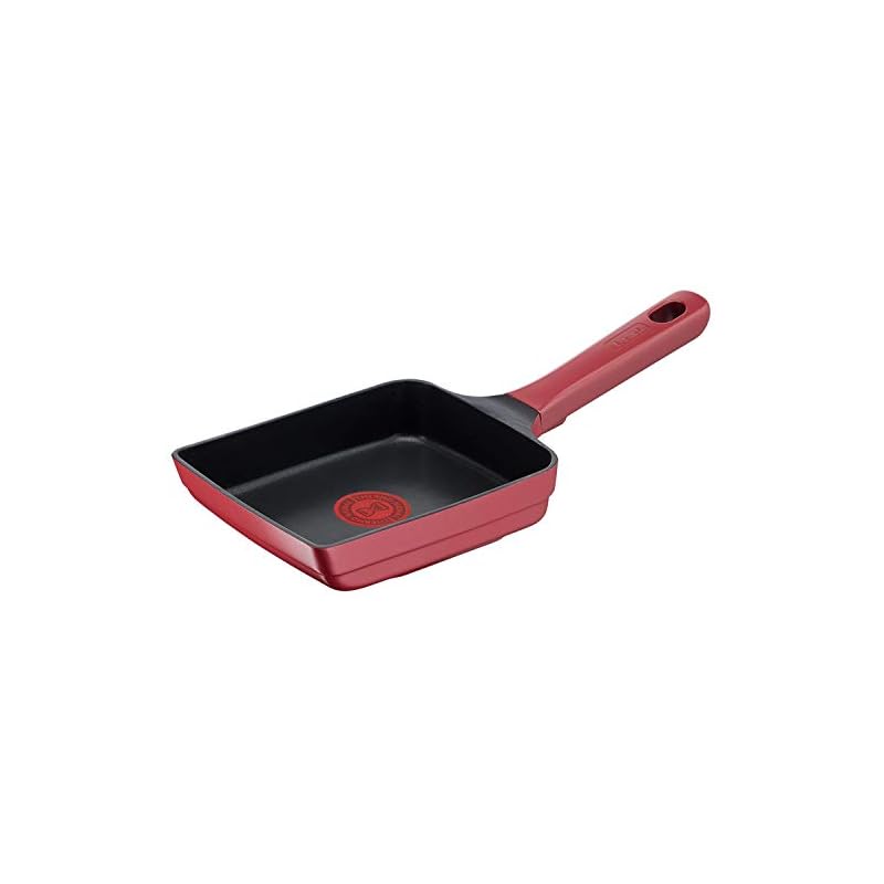 ティファール 玉子焼き器 14×18cm IH ガス火対応 PFOAなどの有害物質不使用 こびりつきにくさ長持ち 「IHルージュアンリミテッド エッグロースター」 レッド G61018