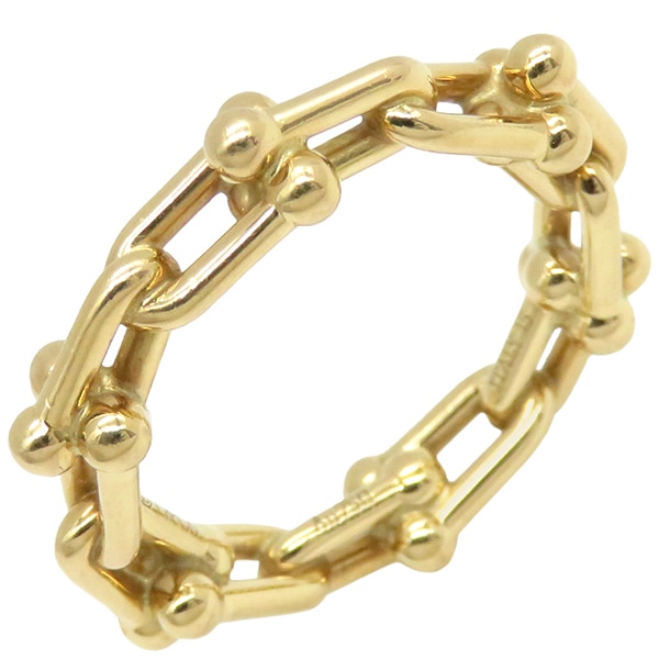 ティファニー Tiffany & Co リング 指輪 ハードウェア マイクロ リンク K18YG イエローゴールド T＆Co. 750 YG 18金 7号【中古】