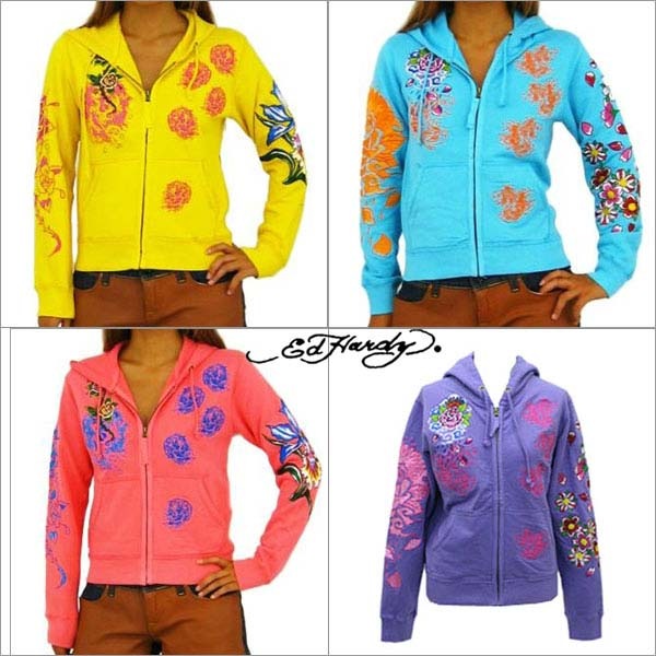 Ed Hardy レディース　スウェット　パーカー　ジップアップパーカー
