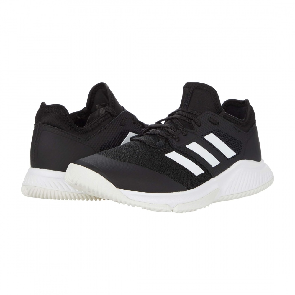 アディダスコートチームバウンスブラック/ホワイト/シルバーメタリック