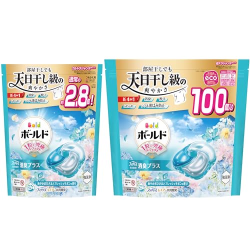 ボールド 洗濯洗剤 ジェルボール 4in1 爽やかおひさまとフレッシュサボンの香り 詰め替え 131個