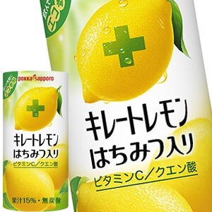ポッカサッポロ キレートレモンはちみつ入り 195gカートカン60本［30本2箱］［賞味期限：3ヶ月以上］北海道沖縄離島は送料無料対象外［送料無料］45営業日以内に出荷