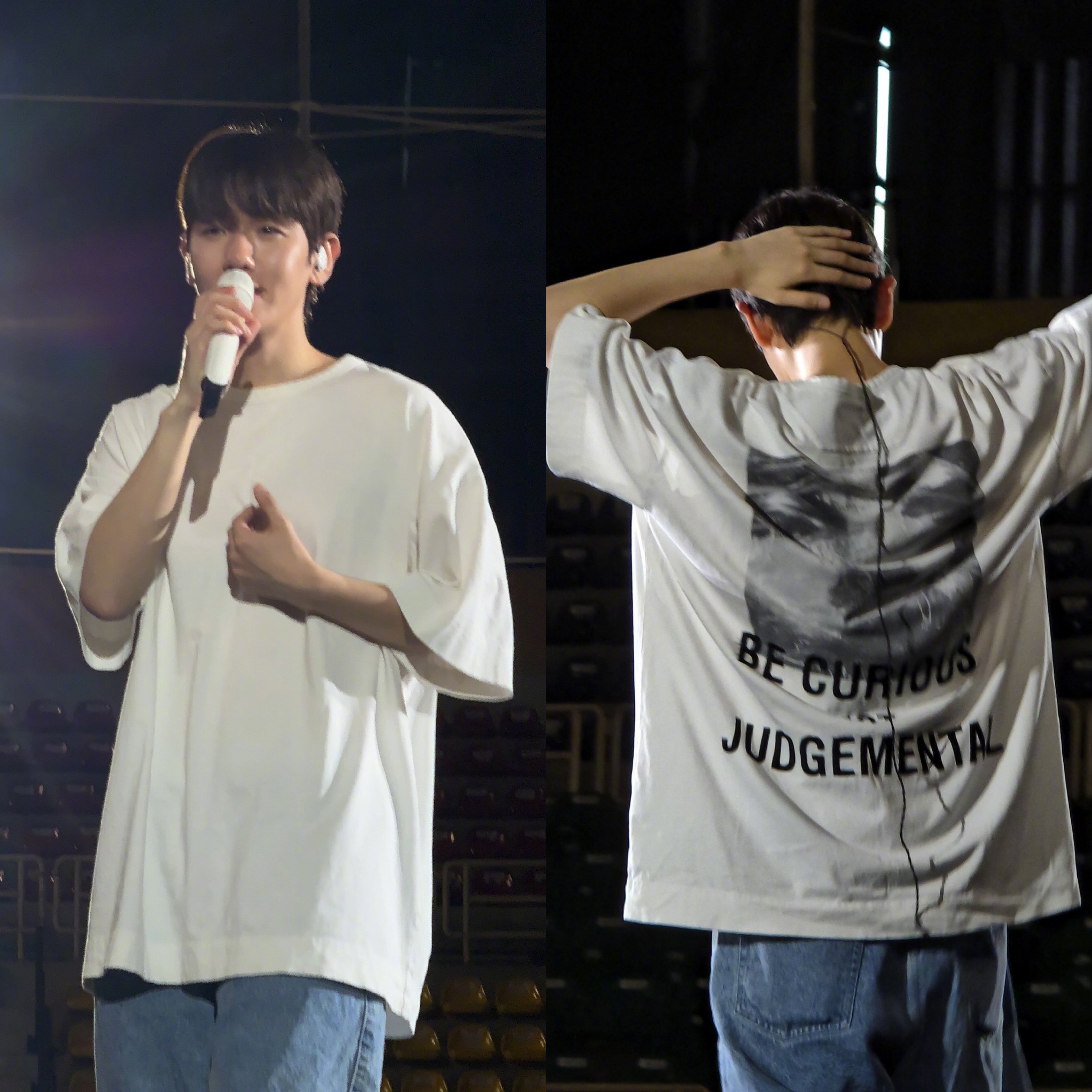 【期間限定 】 Exoコンサート初春夏着用ベクヒョン白綿半袖tシャツ女性用2枚購入でカード1パスケース