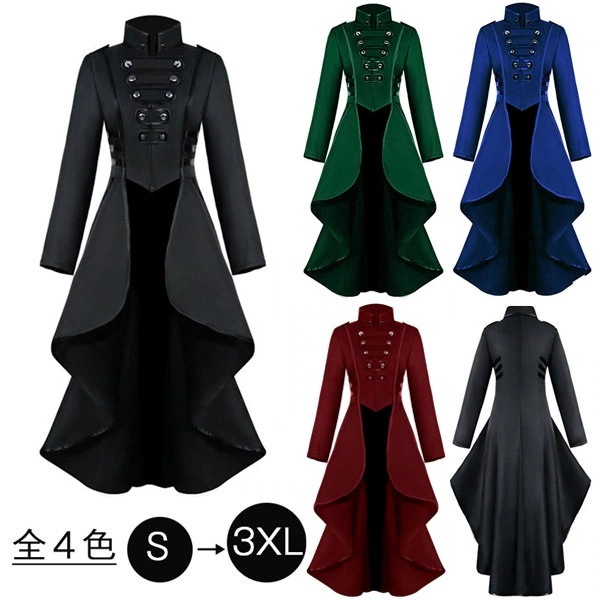 中世ヨーロッパ コート ロングコート ジャケット 舞台衣装 貴族風 長袖 バッスルライン 貴族衣装 メンズ 宮廷服 ハロウィン コスプレ 舞台 衣装 ステージ衣装 ルネサンス ヴィクトリア 大きいサイ