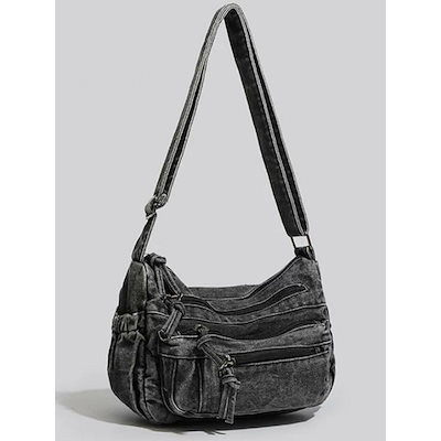 AYIHOLIC カシミアビンテージデニムショルダーバッグ