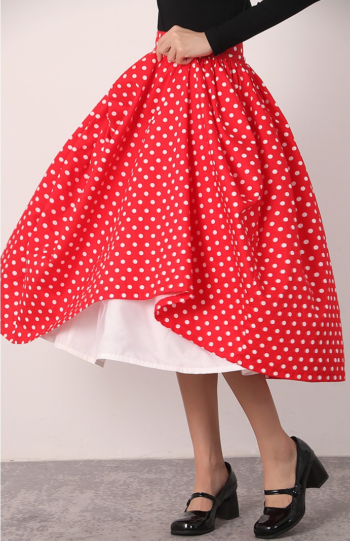 ポルカドットスカート チュチュスカート フレアスカート Aラインスカート スカート ミドルスカート. レディース ドット柄スカート 可愛い 上品 デートコーデ. お出掛け お仕事コーデ